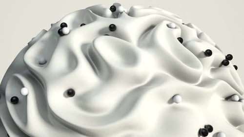 White Ripples Sphere 77 4K
