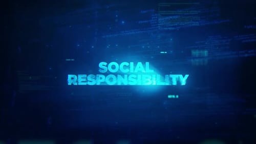Glowing Digital Social Responsibility Title Reveal