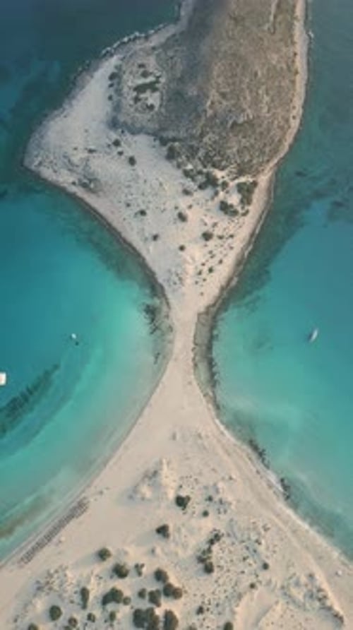 Drone shot of Greek islands
