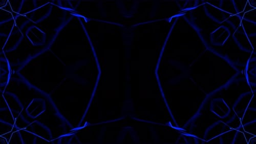Blue Futuristic Neon Light Mandala Background Vj Loop In 4K