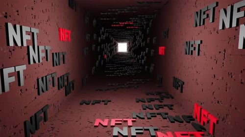 Futuristic NFT Digital Tunnel Loop Animation
