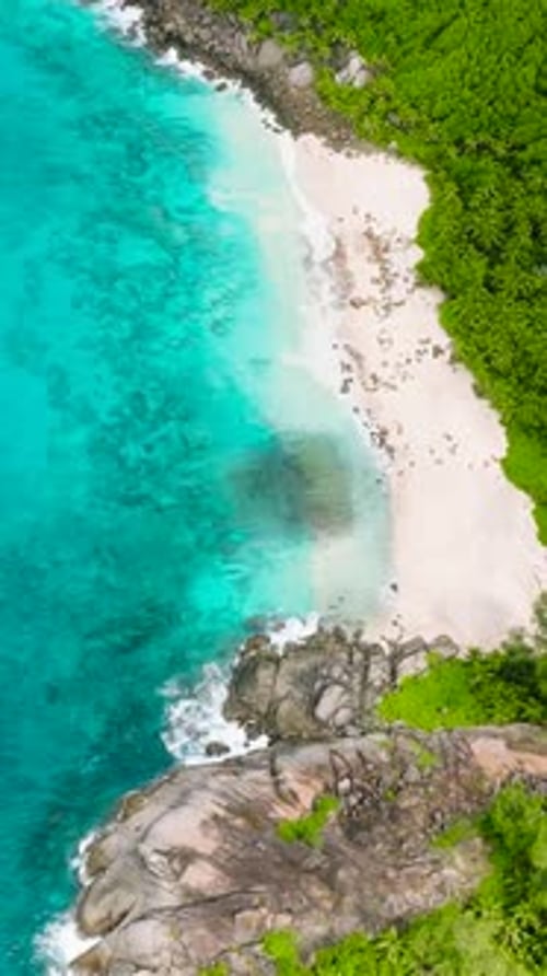 Sandy Beach and Turquoise Water Seychelles Mahe