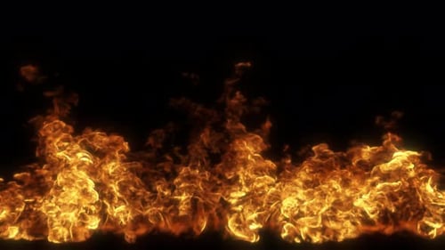 Large Area Fire Burning Hot Seamless Loop