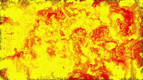 Abstract Fluid Yellow Red Psychedelic Organic Background Loop