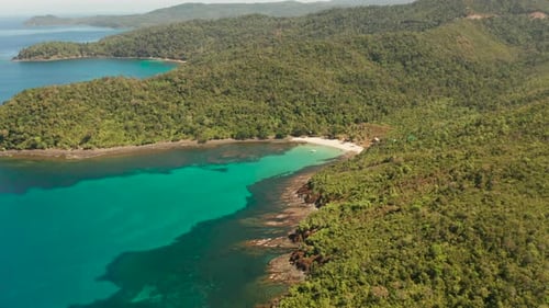 Tropical Island with Blue Lagoon