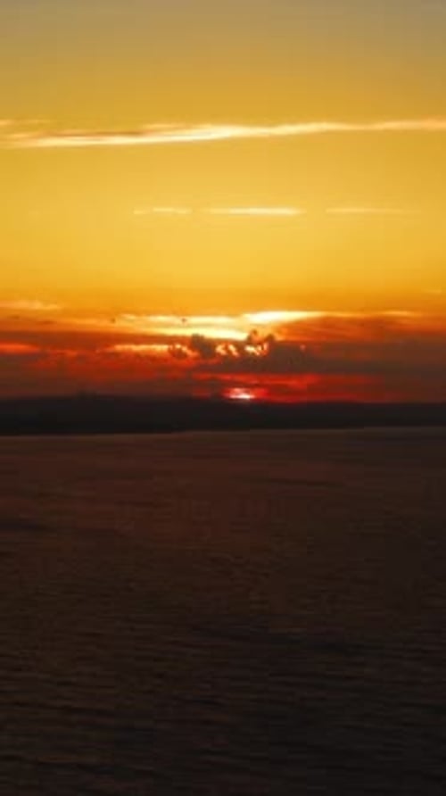 Vertical Sunset and Sea