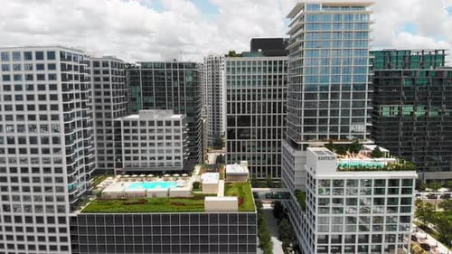 Aerial Drone Video of Luxury High-Rise Condominiums in Downtown Tampa, FL