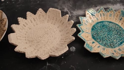 Plates Made at Pottery Workshop