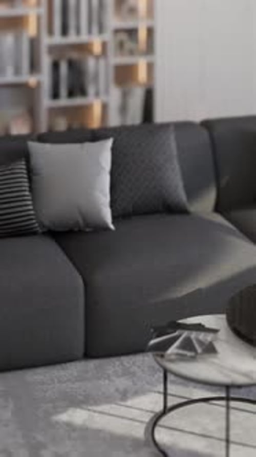 Home interior design details, cozy sofa close up, cute home background