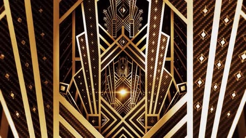 Goldenes Art-Deco-Ornament