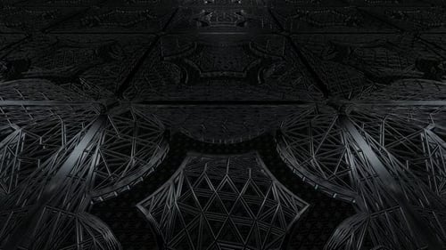 Background with Motion over Black Wireframes of Figures, Reflection, Shapes, Exclusive, 3D Render