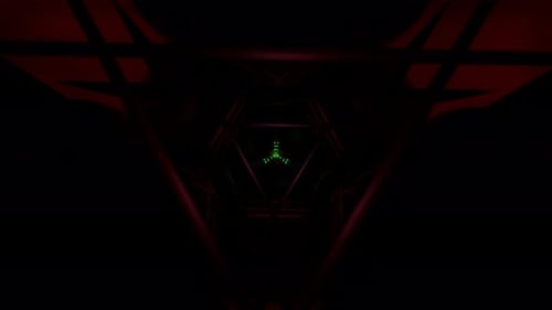 A Rhythmic VJ Loop with Neon Disco Lights Flashing in the Background