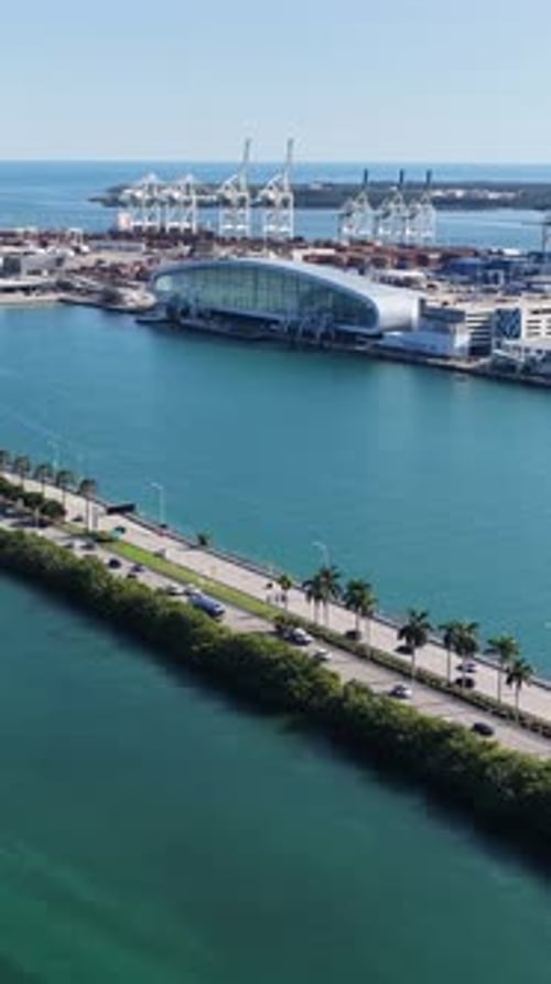 Miami Skyline At Miami In Florida United States.