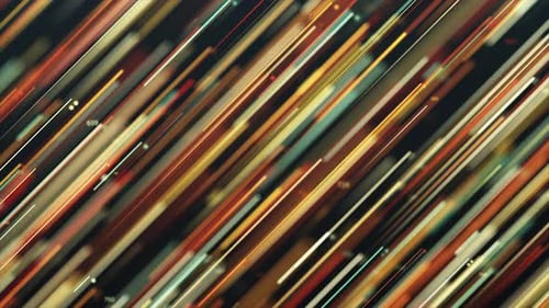 Collection Nano : élément de transition animé sans boucle représentant un dégradé de lignes multicolores fusionnant sur