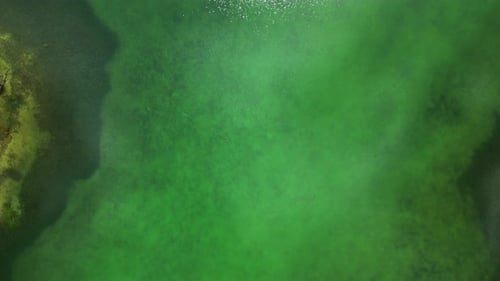 Alpine Emerald Lake Top View