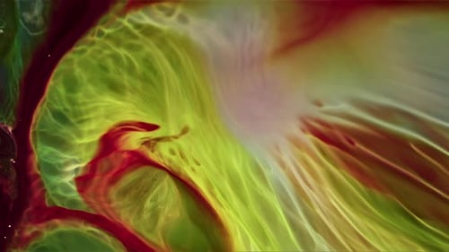 Abstract Ink Paint Surreal Shapes Of Spread 89