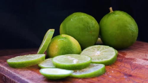 Limes on Cutting Board Still Life