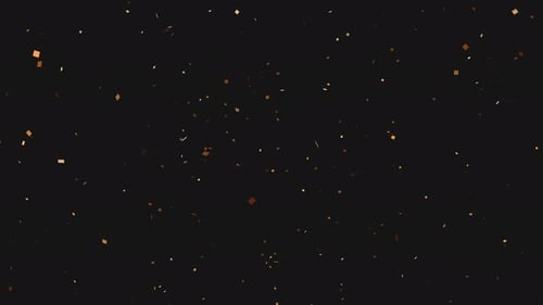 Golden Confetti Rain Overlay with Green Screen