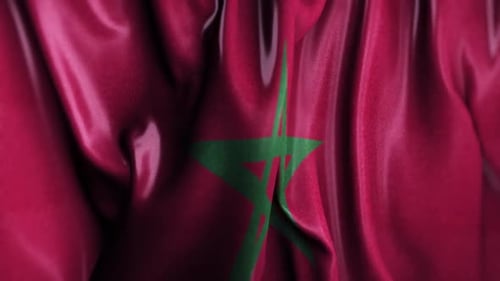 Marokko weht Flagge