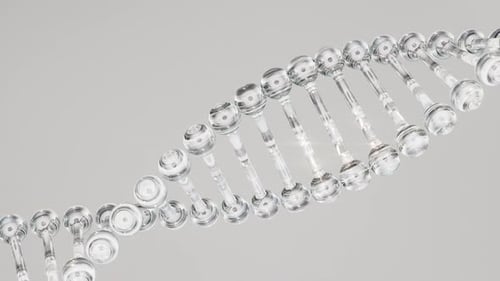 Rotating Glass DNA Helix Structure for Science and Healthcare
