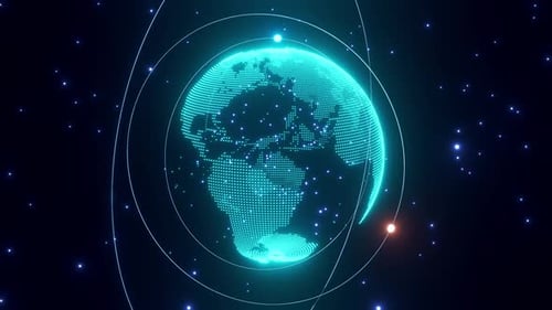 Digital Globe Concept Network Background