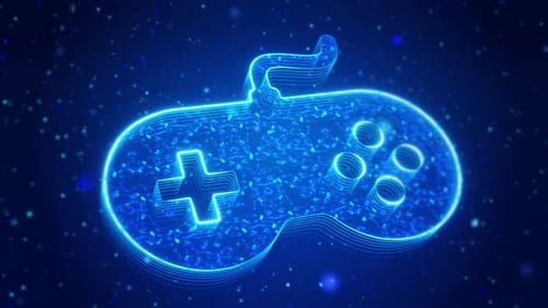 Gaming Pad Digital Technology Virtual Screen HUD Hologram Hi Tech Concept