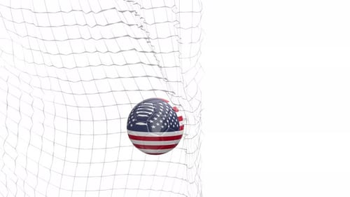 Football Goal Net Usa Ball + Alpha Channel