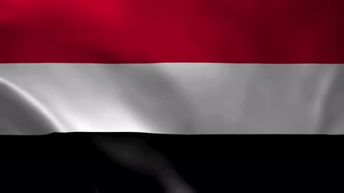 Realistic Waving Flag of Yemen Seamless Loop