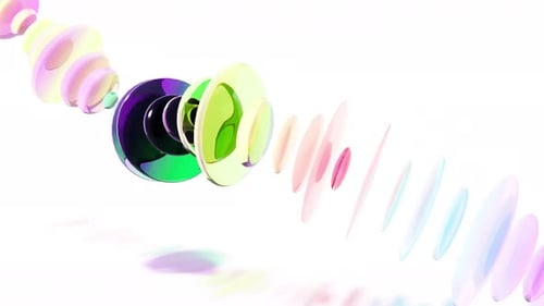 Color Glass Curve Gradient on White Bg Able to Loop Endless