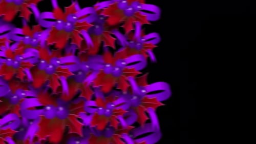 Merry Christmas Cartoon Transition On Alpha Channel