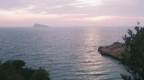 Sunset View Over Cala Tio Ximo and Benidorm Island