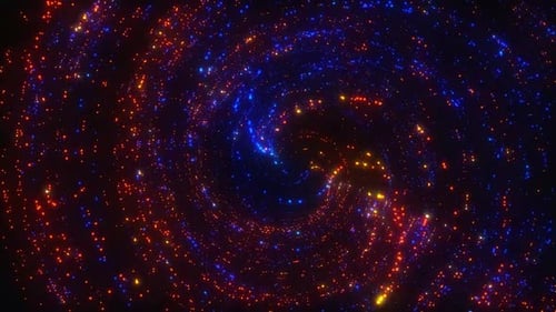 Wirbelnder kosmischer Staub erzeugt einen faszinierenden abstrakten Wirbel