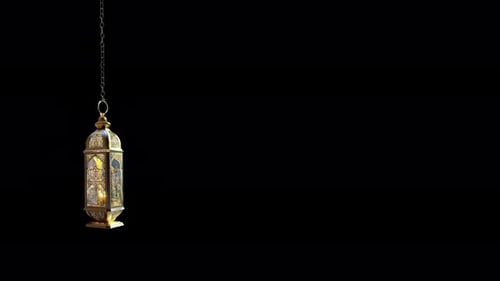 Ramadan Lantern With Alpha Channel Included Loop