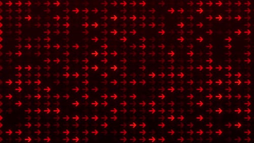 Seamless Red Arrow Motion – Glowing Digital Arrow Pattern Loop