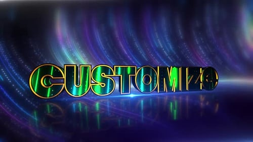 Customize Futuristic Neon Text On Cybernetic Canvas