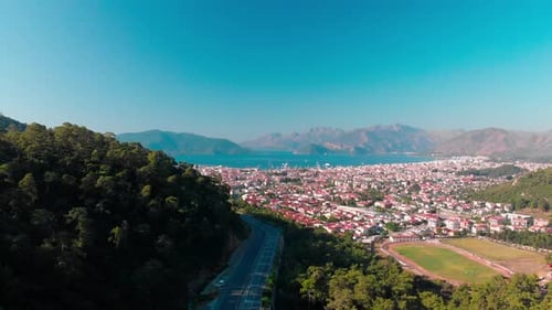 Aerial View of Marmaris Bay in Muğla Turkey