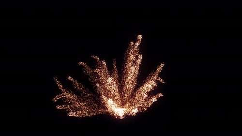 Realistic Sparks Burst On Ground