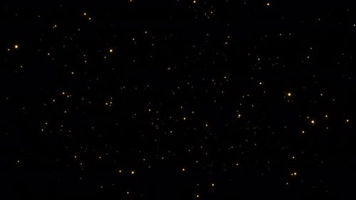 Golden Floating Particles Overlay with Alpha Channel