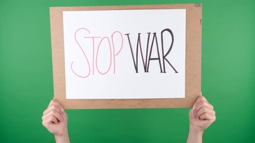 STOP WAR poster slogan