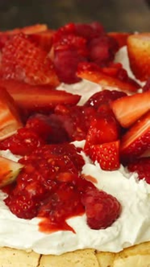 Vertical View Of Strawberry