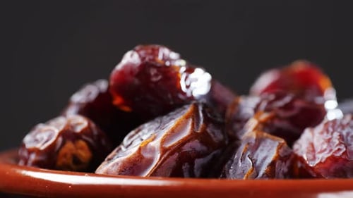 Fresh Dates Fruits Close Up on Kitchen Close Up in Supermarket Eating Dried Fruits Vegan Vegetarian