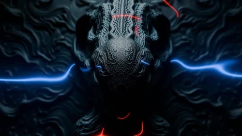 Scanning An Alien Sculpture Horror Loop