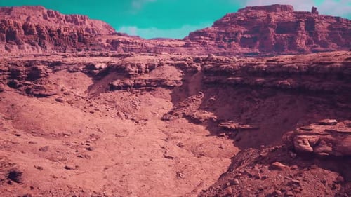 Exposed Rock Faces in Large Geological Formation for Research