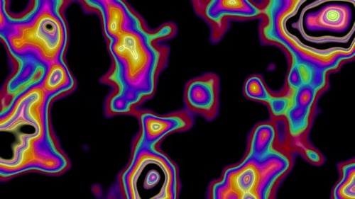 Psychedelic Fractal Flowing Background