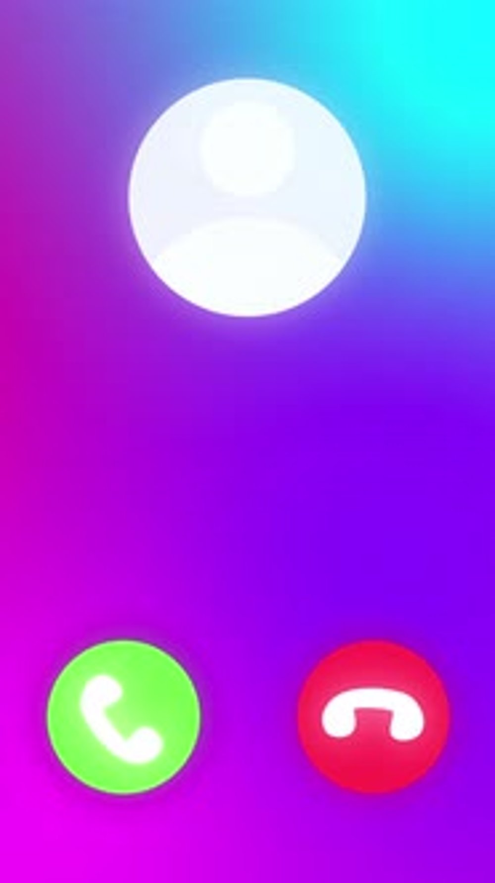 Animated Incoming Call Screen Interface with Gradient Background ...