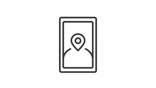 Flat Design Animated User Profile Location Pin Icon