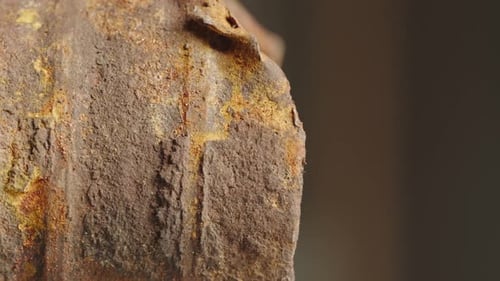 Rusty Metal Pipe Rust Texture Close Up Insides of an Old Sewer Oil Pipe