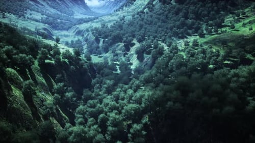 High Mountain in Morning Time