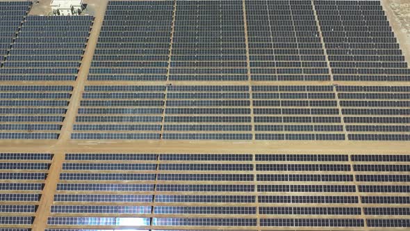 aerial view of solar panels farms solar cell with sunlight. Drone ...