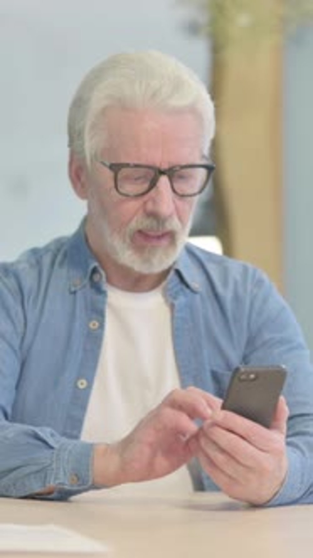 Senior Man Using Phone, Receiving Good News, People Stock Footage ft ...
